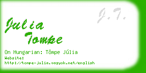 julia tompe business card